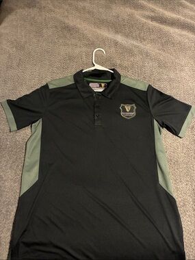 Guinness Black Polo with Olive Green Panels